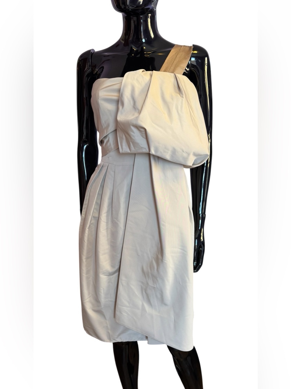Prada Asymmetrical One-Shoulder gray Dress XXS